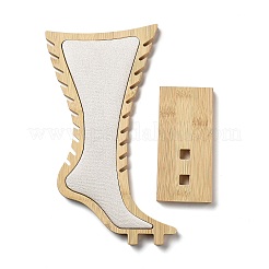 Fußförmiger Bambus-Fußkettchen-Aufbewahrungs-Schmuckständer&nbsp;ODIS-G018-01C