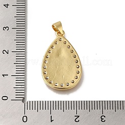 Colgantes de circonita cúbica transparente micro pavé de latón chapado en rack&nbsp;KK-G500-02E-G