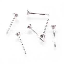 Configuración de aretes tipo botón de acero inoxidable 304 que no se deslustran&nbsp;STAS-I097-006A-P