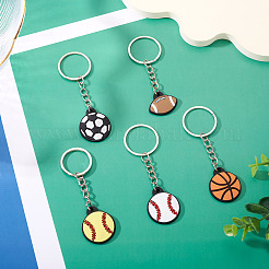 5 porte-clés en plastique PVC 5 styles.&nbsp;KEYC-TA0001-49