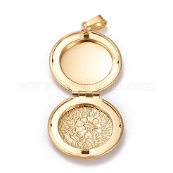 Ionenplattierung (IP) 316 Edelstahl Medaillon Anhänger&nbsp;STAS-K197-12G