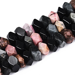 Colliers de perles naturelles en rhodonite&nbsp;G-N358-01A-03