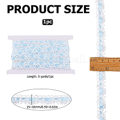 5 Yards Polyester-Spitzenbänder&nbsp;SRIB-OC0001-11B