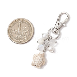 Pendentifs décoratifs en turquoise synthétique en forme de tortue de mer&nbsp;HJEW-JM03009-04