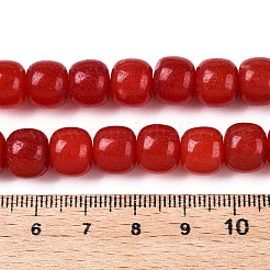 Teñidos naturales blancas abalorios de jade hebras&nbsp;G-T138-S15