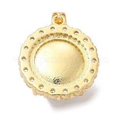 Ciondolo in ottone placcato cremagliera con micro pavé di zirconi cubici&nbsp;ZIRC-C002-05G