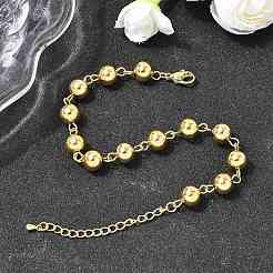 Armbänder aus Messing mit runden Gliederketten für Damen&nbsp;BJEW-H639-12G