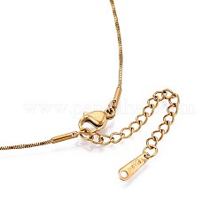 1 mm Schlangenkettenhalsketten aus 304 Edelstahl&nbsp;NJEW-N058-05G