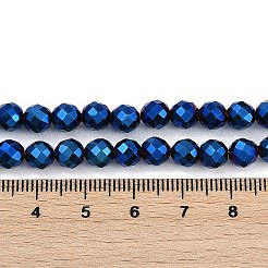 Brins de perles d'hématite non magnétiques synthétiques galvanisées&nbsp;G-H072-B01-01E