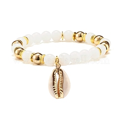 Set di bracciali elastici in giada mashan naturale ed ematite sintetica con perline rotonde&nbsp;BJEW-JB07505