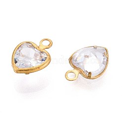 Pendentifs en laiton zircon cubique clair&nbsp;KK-ZX025-73C