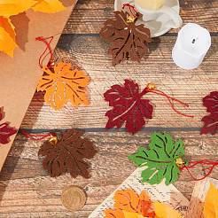 Otoño diy hoja de arce árbol fieltro adornos colgantes&nbsp;DIY-WH0407-04