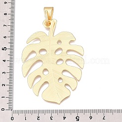 Blatt Rack Beschichtung Legierung große Anhänger&nbsp;FIND-N005-50G