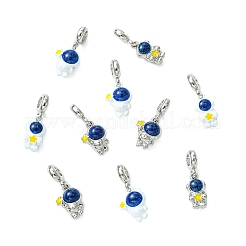 16 Stück 4 Stile Spray bedruckte Legierung europäischen baumeln Charms&nbsp;FIND-CJ0005-53