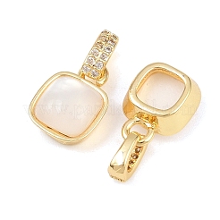Pendentifs avec zircon cubiques à micro-pavés en laiton&nbsp;KK-C248-03G