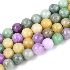 Brins de perles de quartz naturel teint&nbsp;G-T139-6mm-94