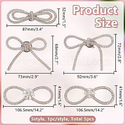 5 broche en fer à nœud papillon de 5 styles pour vêtements de sac à dos&nbsp;JEWB-AR0001-18