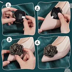 2 Stück Schuhschnallenclips aus Polyester&nbsp;AJEW-ME0001-45A