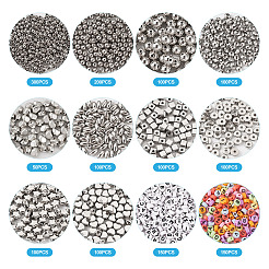 1550 Stück 12 Stile Beschichtung ABS & CCB Kunststoffperlen&nbsp;FIND-TA0002-43