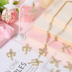 10 Stück Legierungsanhänger mit Strass&nbsp;PALLOY-SC0016-44