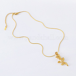 3 collana con ciondolo a forma di rosa in acciaio inossidabile per donna&nbsp;XL6293