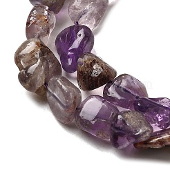 Natürliche violette Phantomquarz-Perlenstränge aus violettem Lodolith&nbsp;G-I390-A01