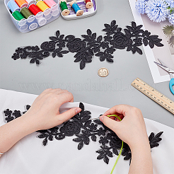 Polyester-Spitzen-Blumenstoff-Patches&nbsp;AJEW-WH0816-089