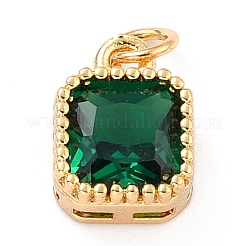 Echte 18k vergoldete Messing-Intarsien-Anhänger aus Zirkonia&nbsp;ZIRC-L100-073G-01