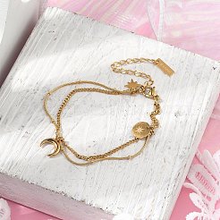 Mehrreihige Kettenarmbänder aus 304 Edelstahl&nbsp;BJEW-Z084-02G