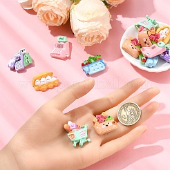 24 Stück 6 Stile Supermarkt Thema opak Harz Decoden Cabochons Sets&nbsp;RESI-YW0004-06