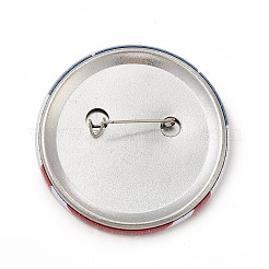 Épingles d'insigne rond plat en fer blanc de la fête de l'indépendance&nbsp;JEWB-G021-01J