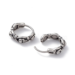 Creolen mit Totenkopf-Motiv aus 304er Edelstahl für Männer und Frauen&nbsp;EJEW-F312-07AS