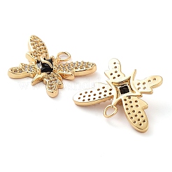 Porte micro ouvrent pendentifs zircone cubique en laiton de placage&nbsp;KK-M280-13G-02
