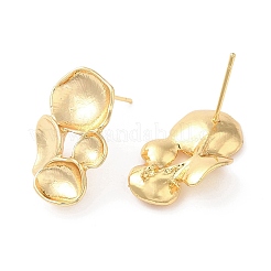 Reperti per orecchini a bottone in ottone&nbsp;KK-F855-25G