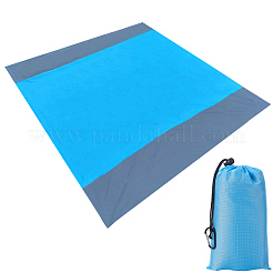 Quadratische wasserdichte Picknickmatte aus Polyester mit 4 Hering&nbsp;AJEW-WH20080-37A