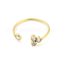 Offener Manschettenring aus echtem 14 Karat vergoldetem 304 Edelstahl&nbsp;LS-RJEW-C062-01B-G