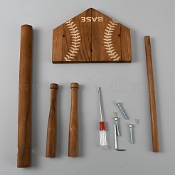 Baseball-Meisterschaftsring-Ausstellungsständer aus Holz&nbsp;ODIS-WH0086-231