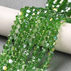 Transparentes perles de verre de galvanoplastie brins&nbsp;EGLA-A039-T2mm-B03