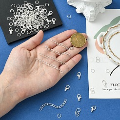 Eisenenden mit gedrehter Kettenverlängerung und offenen Biegeringen&nbsp;DIY-YW0010-74G
