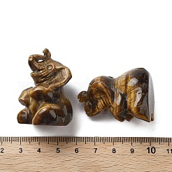 Natürliche Tigerauge geschnitzte Figuren&nbsp;DJEW-L023-D07