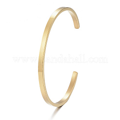 Ionenplattierung (IP) 304 Edelstahl-Manschettenarmbänder&nbsp;BJEW-K173-02G