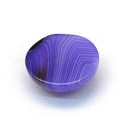 Gefärbte natürliche gestreifte Achat-Cabochons&nbsp;X-G-R348-16mm-04