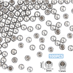 202 Edelstahlperlen&nbsp;STAS-UN0052-44