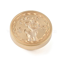 Tête de timbre en laiton de sceau de cire de série de Noël&nbsp;AJEW-Z031-04G-26