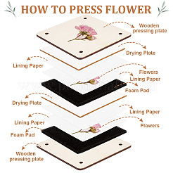 Trousses de presse de fleurs carrées&nbsp;DIY-WH0449-65