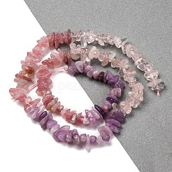 Natürliche Rosenquarz & Madagaskar Rosenquarz & Amethyst Perlenstränge&nbsp;G-L610-A08-B01