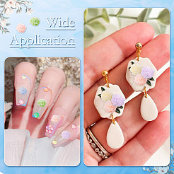 100 Stück Blumen-Cabochons aus Harz&nbsp;MRMJ-TA0001-36
