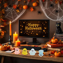 30 décoration d'affichage en résine transparente lumineuse d'Halloween&nbsp;DJEW-TA0001-36