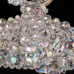 Grandes décorations de pendentif de ballet acrylique transparent de noël&nbsp;LS-HJEW-F017-04