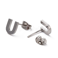 Anlaufgeschützte Ohrstecker aus 304 Edelstahl mit griechischem Alphabet&nbsp;STAS-D007-07P-23